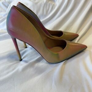 Steve Madden VALANVALA Pointed Toe Stiletto Heels Rainbow Ombre Size 7.5M